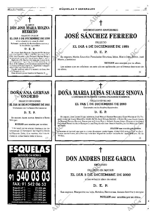 ABC MADRID 04-12-2000 página 77