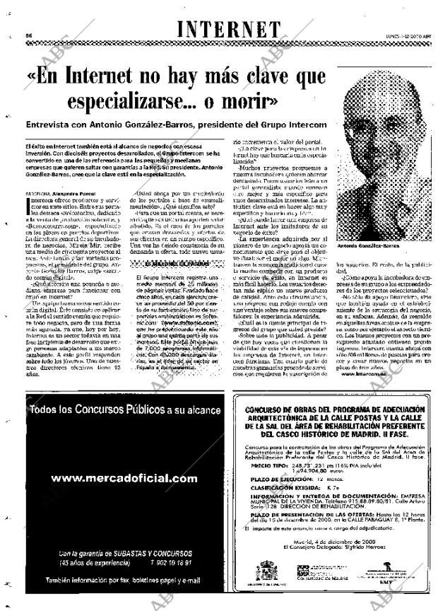 ABC MADRID 04-12-2000 página 86