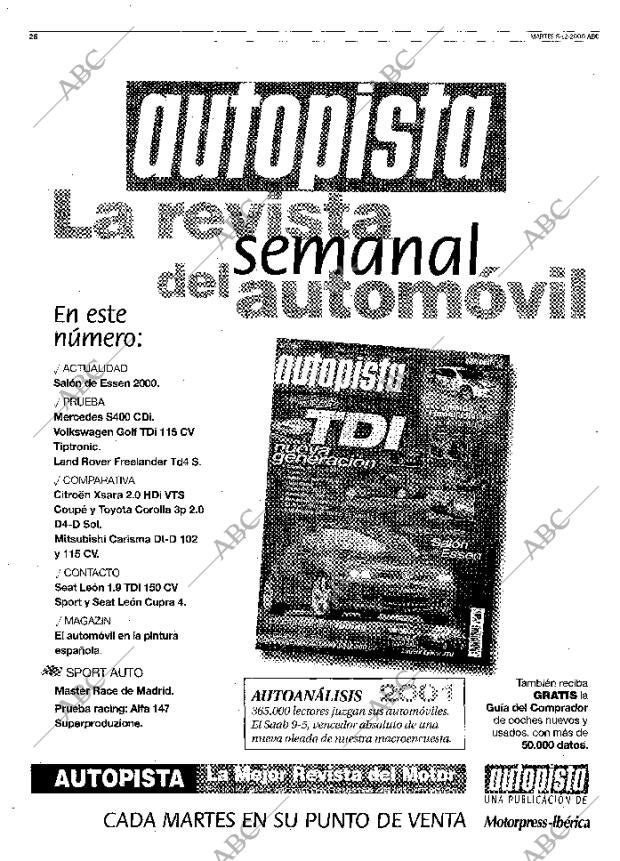 ABC MADRID 05-12-2000 página 26