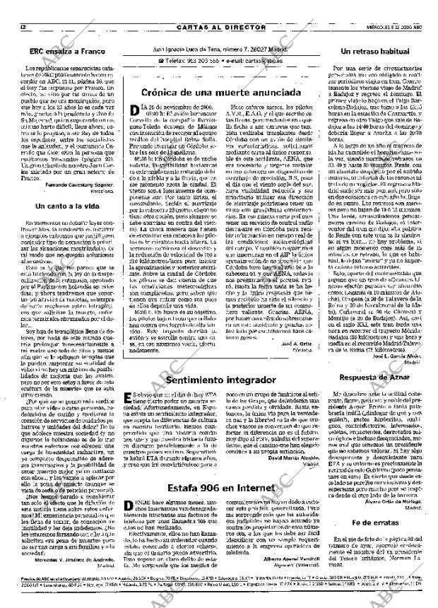 ABC MADRID 06-12-2000 página 12