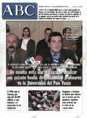ABC MADRID 19-12-2000 página 1