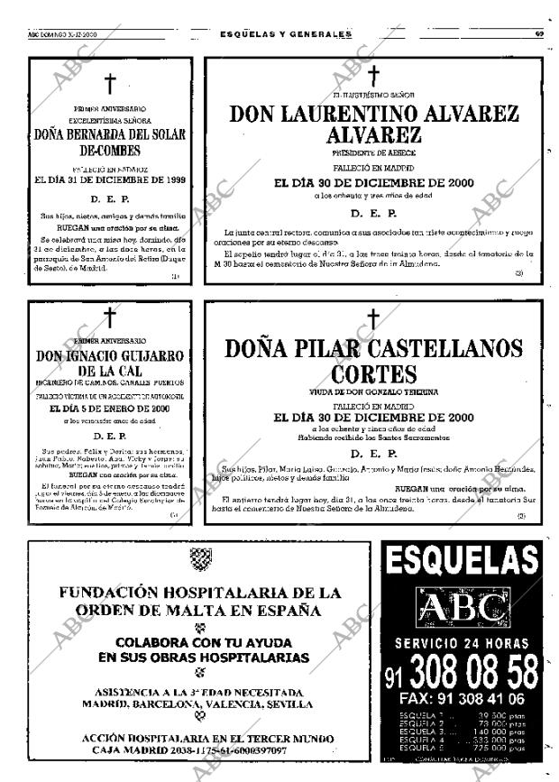 ABC MADRID 31-12-2000 página 69