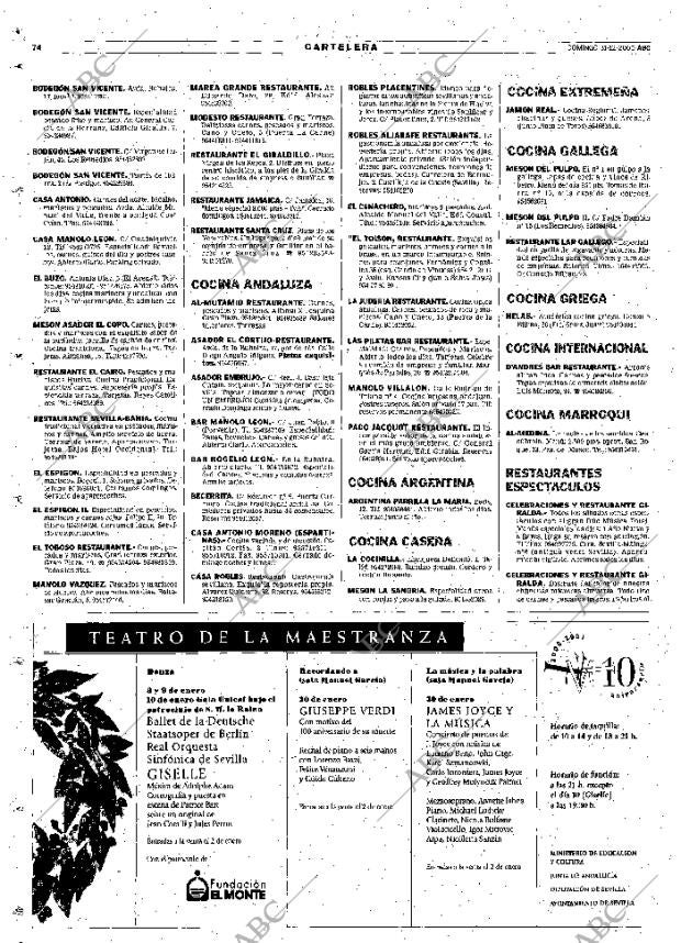 ABC SEVILLA 31-12-2000 página 74