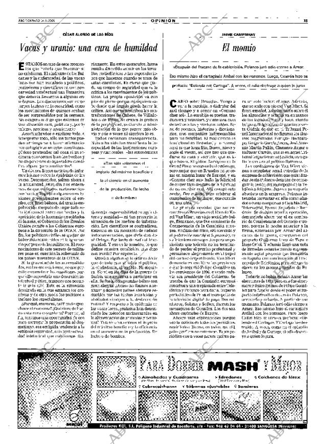ABC MADRID 14-01-2001 página 15