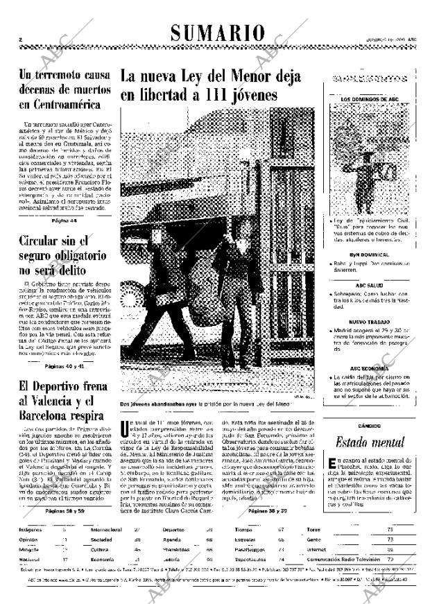 ABC MADRID 14-01-2001 página 2