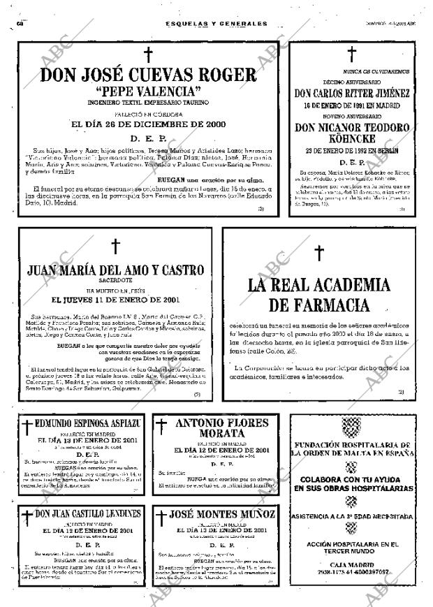 ABC MADRID 14-01-2001 página 68