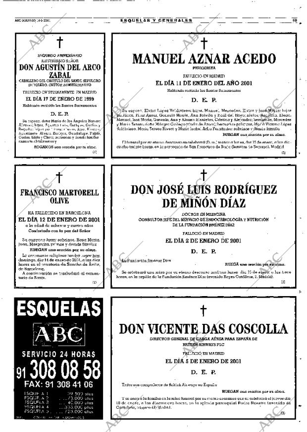 ABC MADRID 14-01-2001 página 69