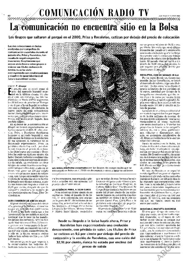 ABC MADRID 14-01-2001 página 82