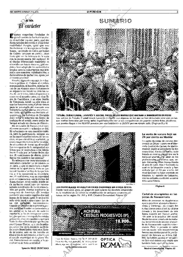 ABC MADRID 14-01-2001 página 91