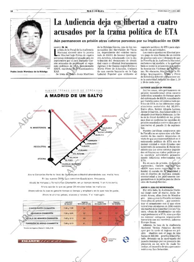 ABC MADRID 17-01-2001 página 18
