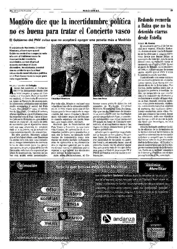 ABC MADRID 17-01-2001 página 19