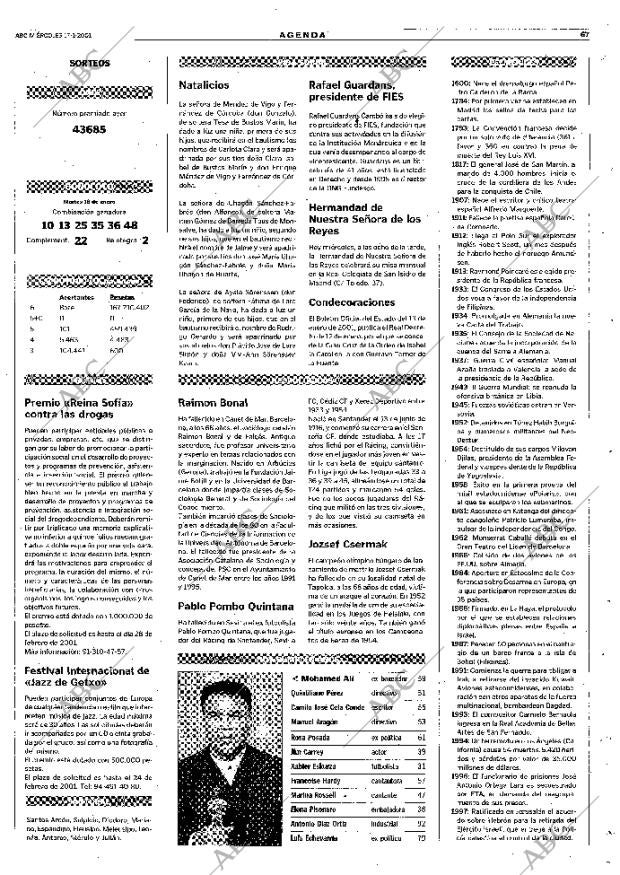 ABC MADRID 17-01-2001 página 67