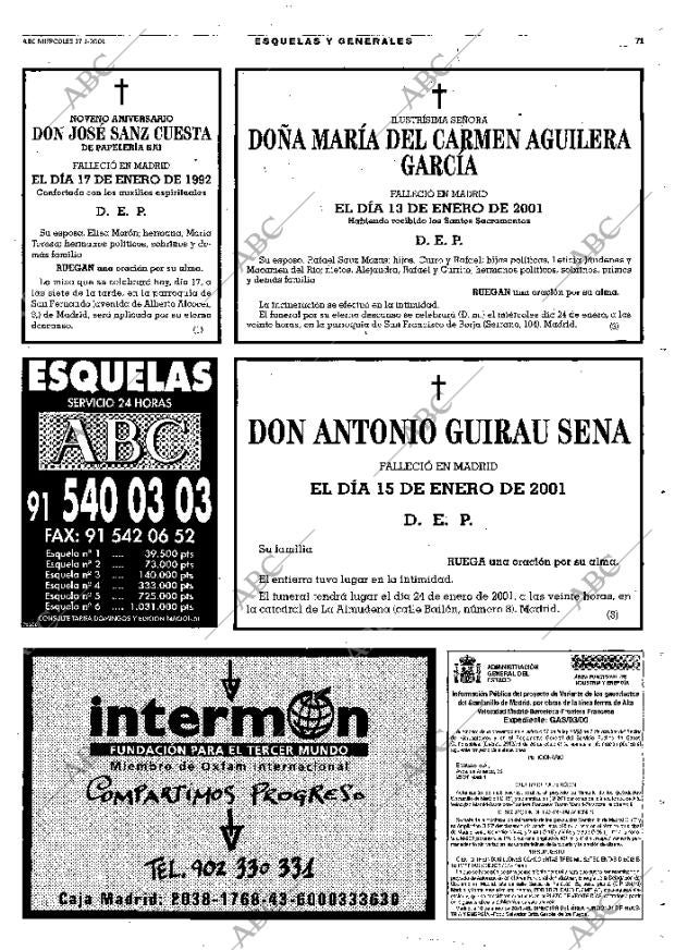 ABC MADRID 17-01-2001 página 71