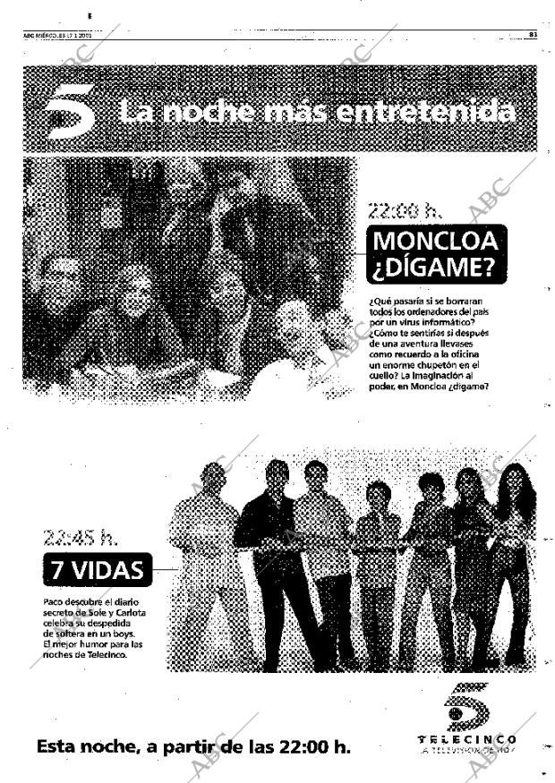 ABC MADRID 17-01-2001 página 83