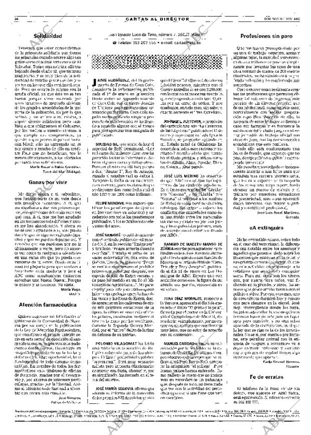 ABC MADRID 21-01-2001 página 14