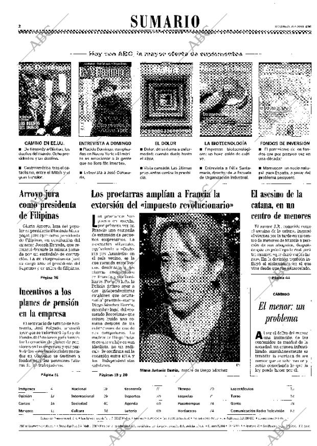 ABC MADRID 21-01-2001 página 2