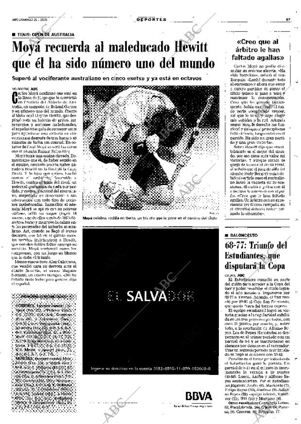 ABC MADRID 21-01-2001 página 67