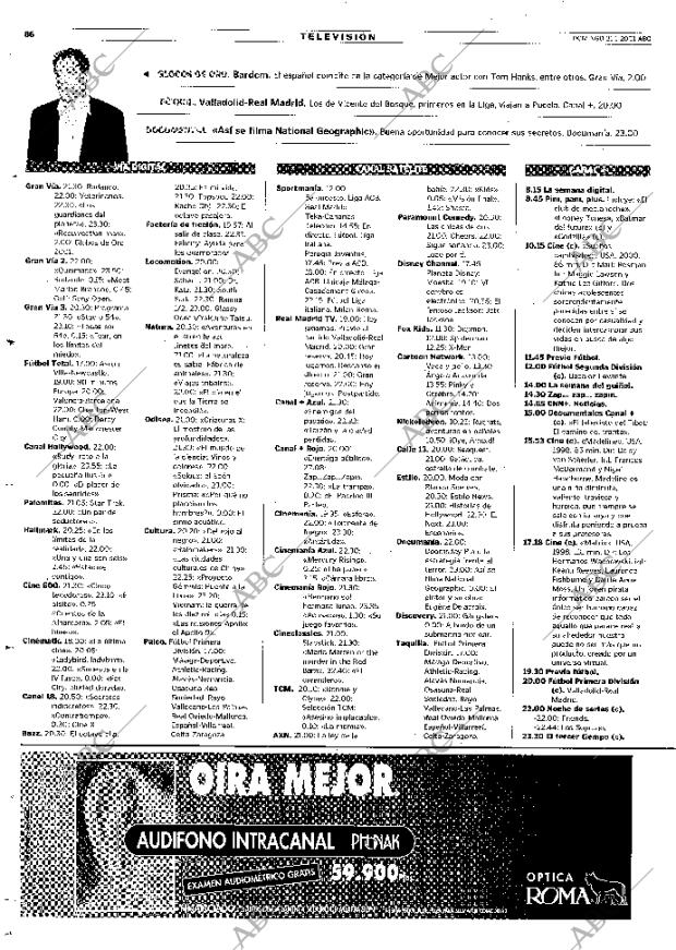 ABC MADRID 21-01-2001 página 86