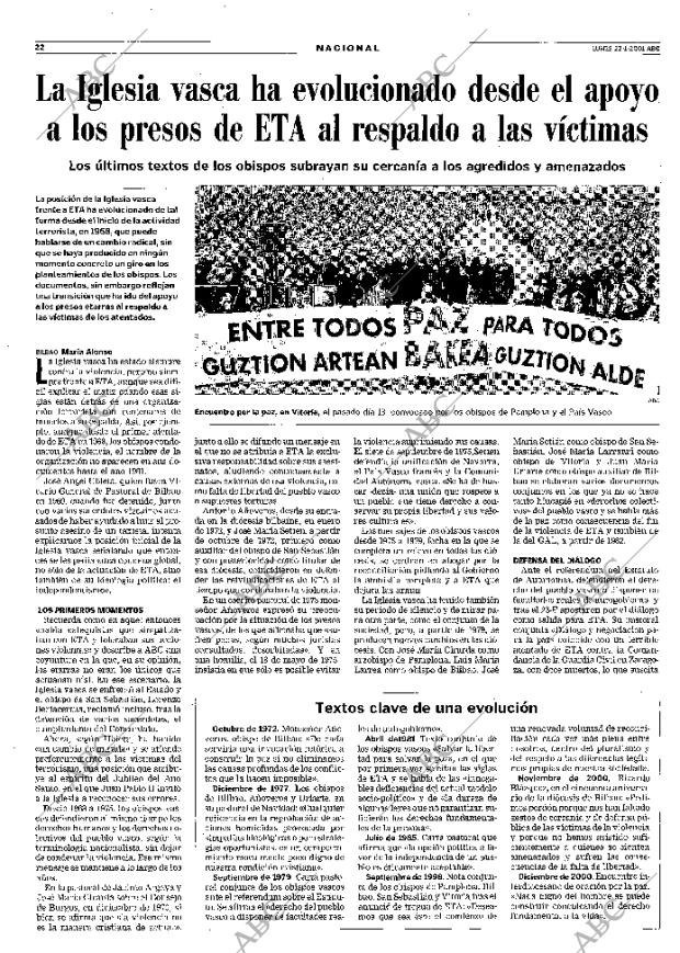 ABC SEVILLA 22-01-2001 página 22