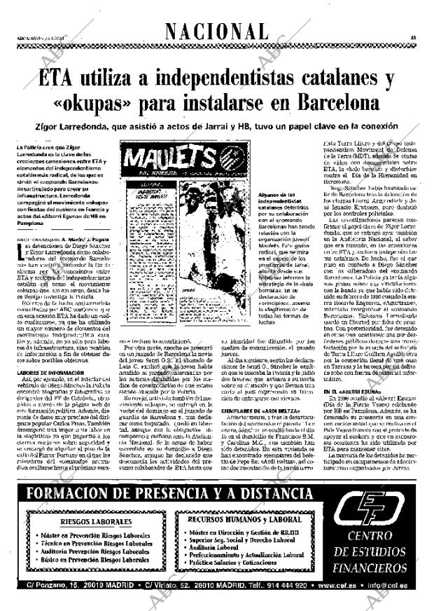 ABC MADRID 23-01-2001 página 15