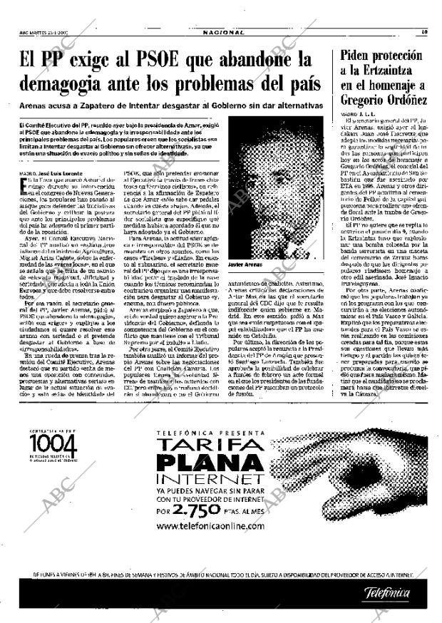 ABC MADRID 23-01-2001 página 19