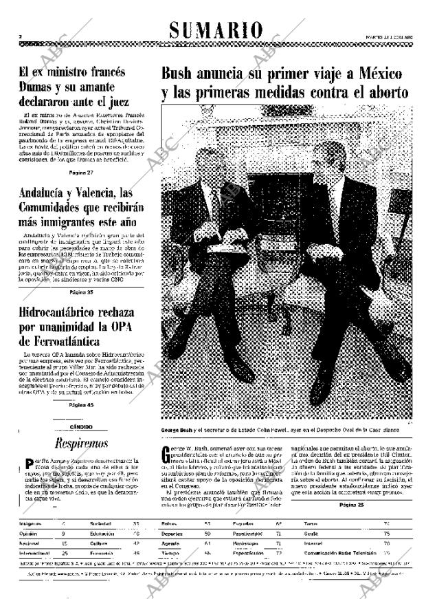 ABC MADRID 23-01-2001 página 2