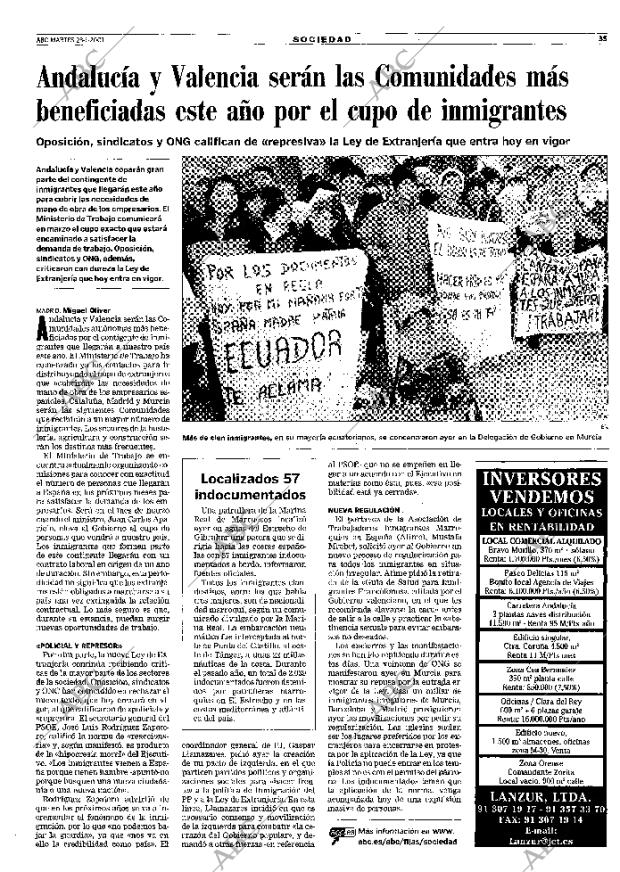 ABC MADRID 23-01-2001 página 35