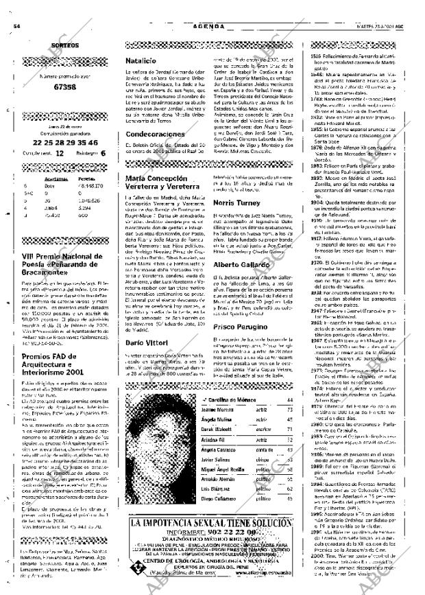 ABC MADRID 23-01-2001 página 64