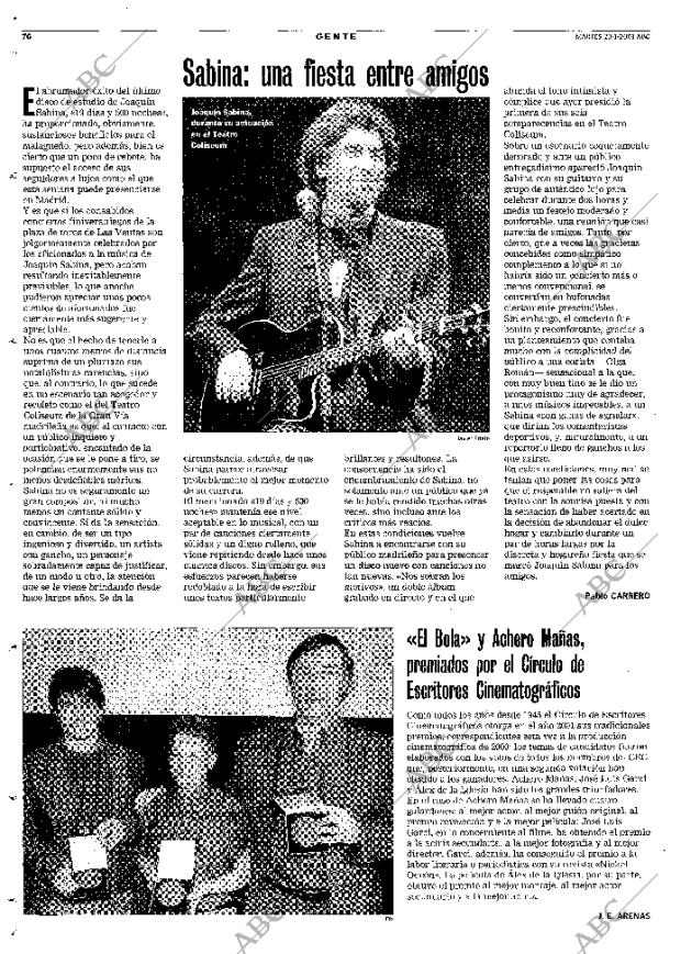 ABC MADRID 23-01-2001 página 76