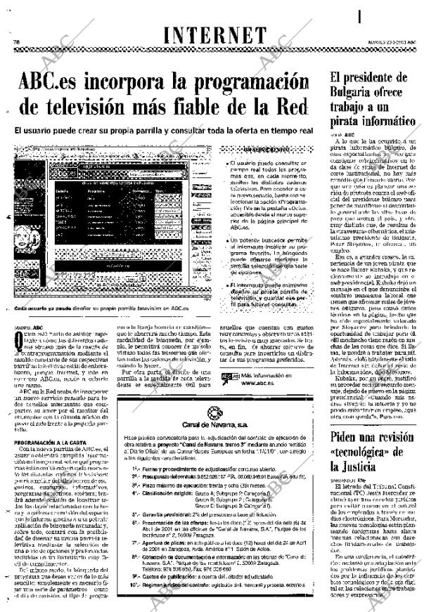 ABC MADRID 23-01-2001 página 78