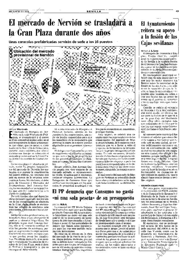 ABC SEVILLA 23-01-2001 página 43