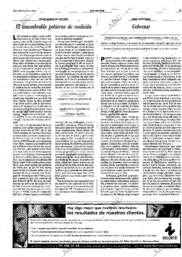 ABC MADRID 24-01-2001 página 15