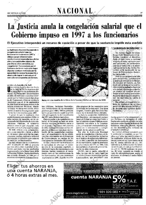 ABC MADRID 24-01-2001 página 17