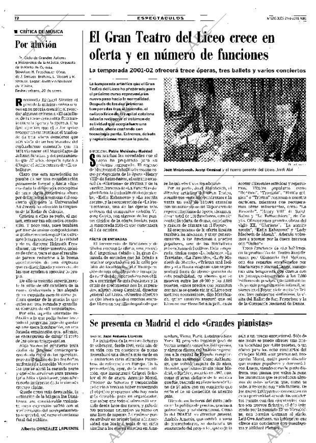 ABC MADRID 24-01-2001 página 72