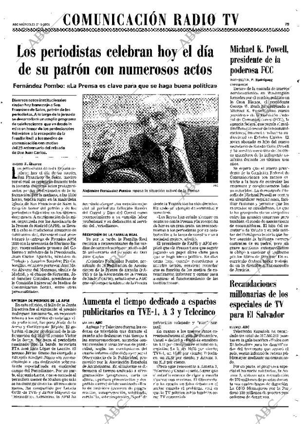 ABC MADRID 24-01-2001 página 79