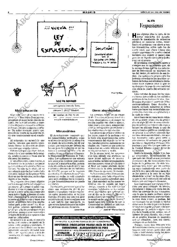 ABC MADRID 24-01-2001 página 86