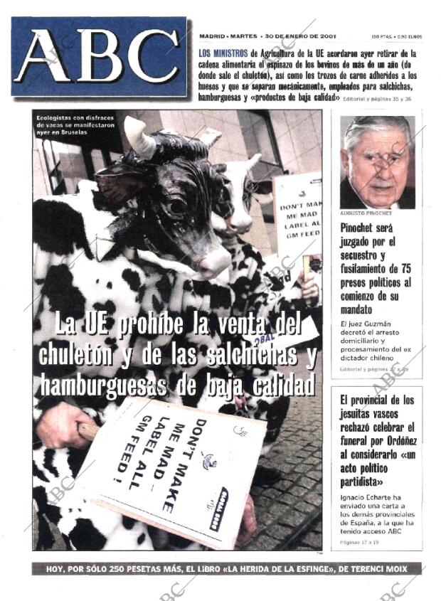ABC MADRID 30-01-2001 página 1