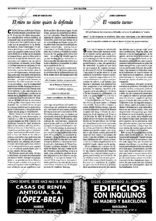 ABC MADRID 30-01-2001 página 15