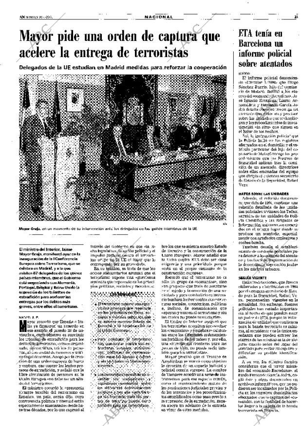 ABC MADRID 30-01-2001 página 21