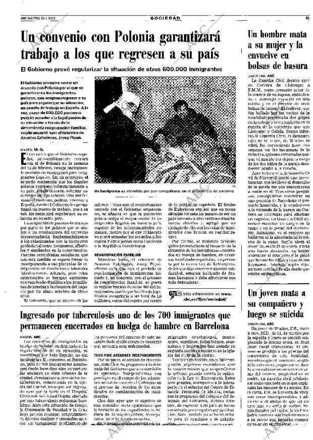 ABC MADRID 30-01-2001 página 41