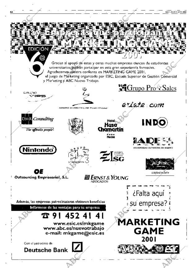 ABC MADRID 30-01-2001 página 62