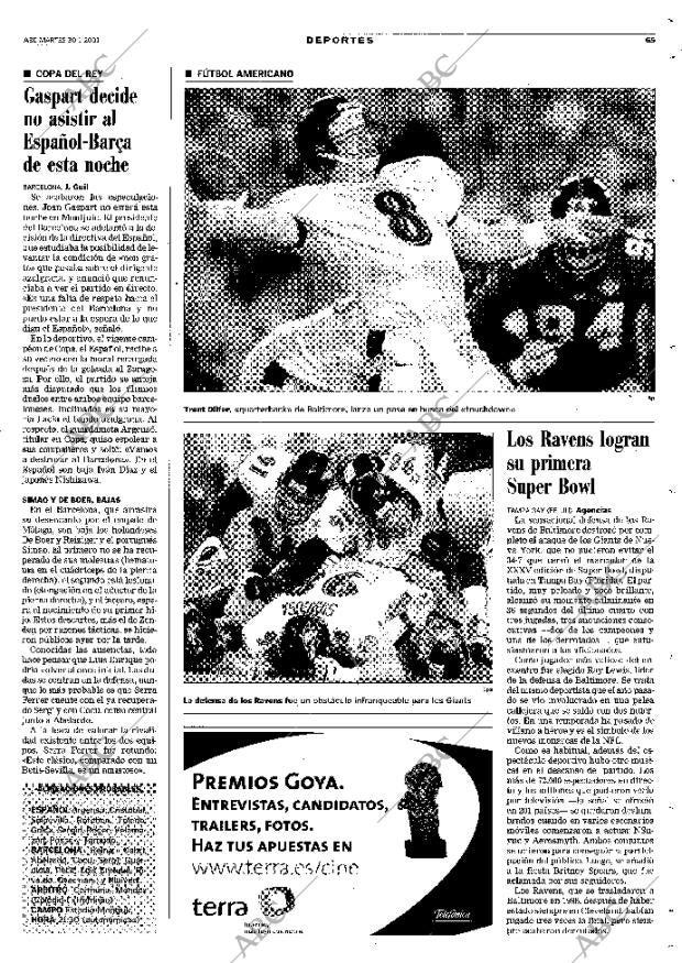 ABC MADRID 30-01-2001 página 65