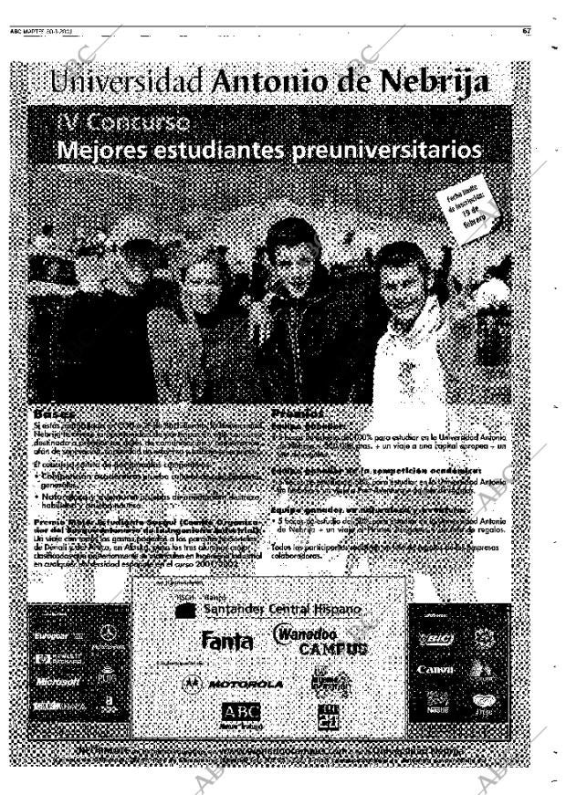 ABC MADRID 30-01-2001 página 67