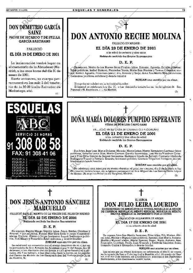 ABC MADRID 30-01-2001 página 73