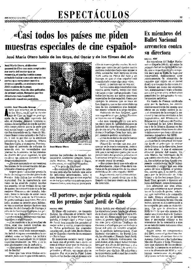 ABC MADRID 30-01-2001 página 77