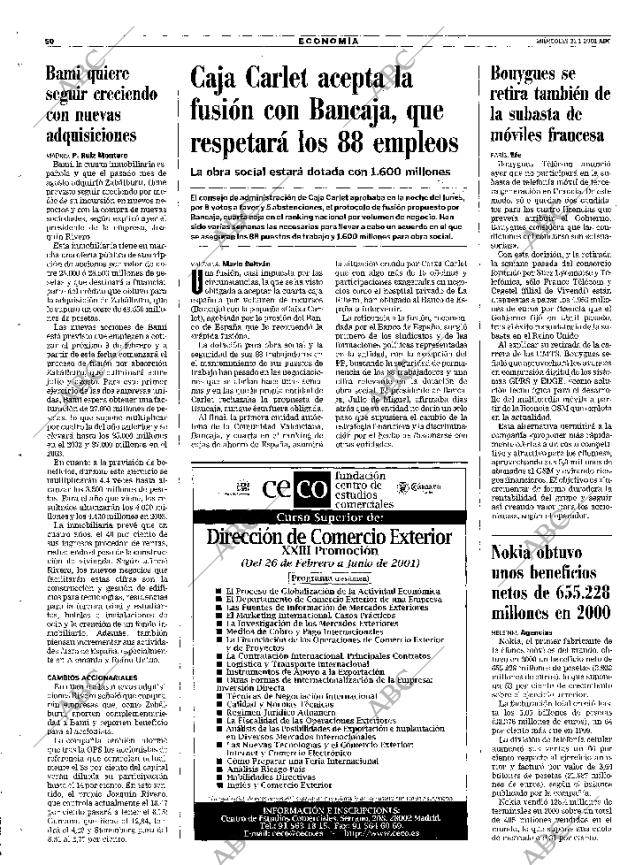 ABC MADRID 31-01-2001 página 50
