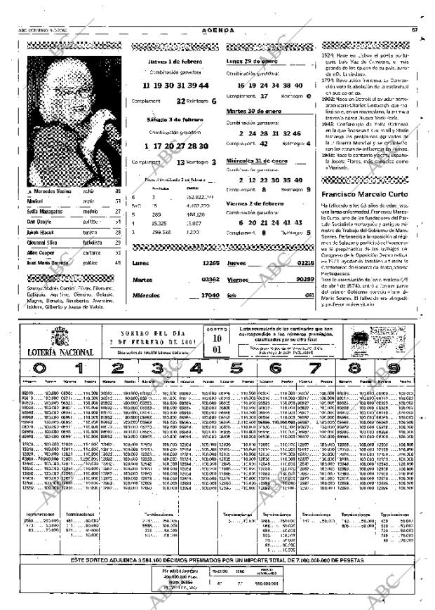 ABC MADRID 04-02-2001 página 67