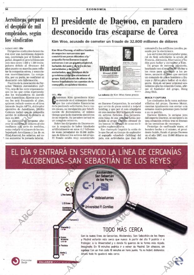 ABC MADRID 07-02-2001 página 50