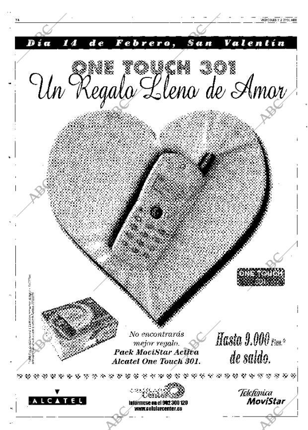 ABC MADRID 07-02-2001 página 74