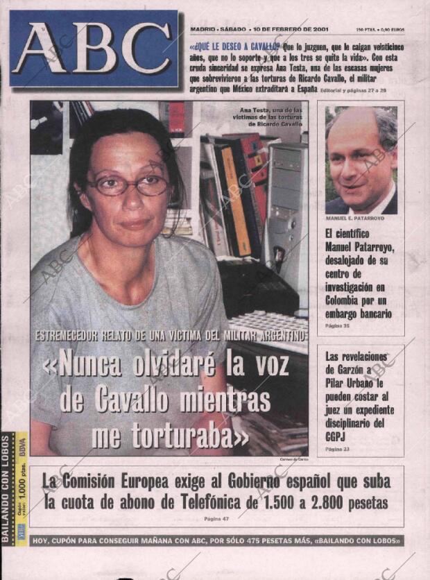 ABC MADRID 10-02-2001 página 1